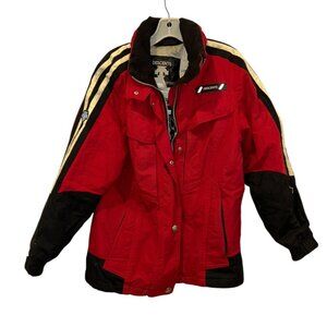 descente Vintage Ski red black classic high tech ski snow jacket 10